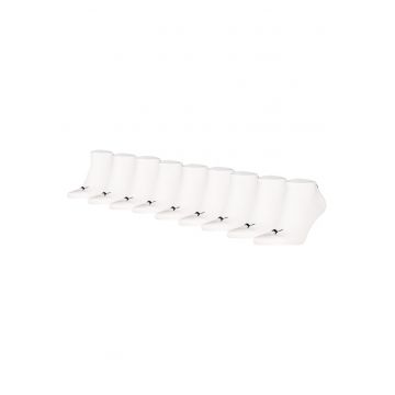 Set de sosete unisex pana la glezna - 9 perechi - Alb