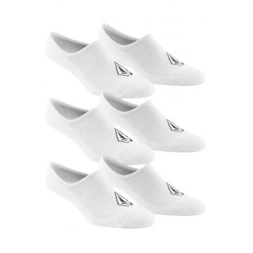 Set de sosete unisex - tip talpici cu imprimeu logo - 3 perechi