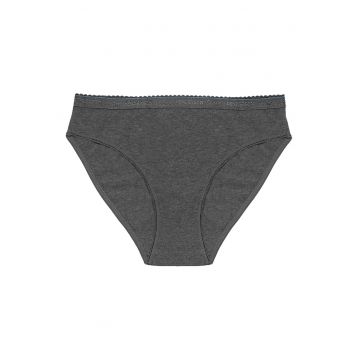 Chiloti cu talie inalta  Blue Line - Bumbac - gri