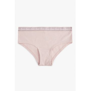 Chiloti din amestec de bumbac cu model uni - Lila