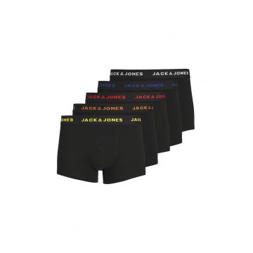Jack&Jones - Set de boxeri cu logo - 5 perechi - Negru/Galben