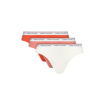 Lenjerie intima dama  Ecru/Portocaliu - 3 buc -