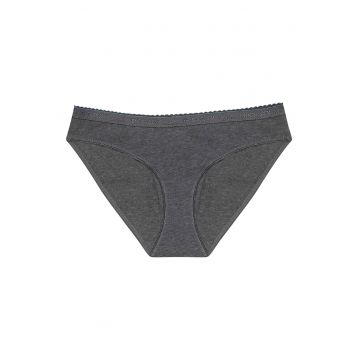 Lenjerie intima pentru dama cu talie inalta  Bumbac - Gri