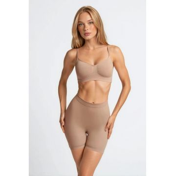 Lenjerie modelatoare  bustiera premium fara cusaturi - bretele ajustabile - natural - 82% nailon - 18% elastan -
