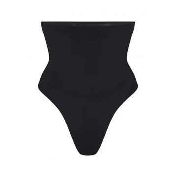 Lenjerie modelatoare -  chilot tanga cu talie inalta - negru