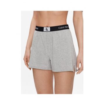 Pantaloni scurti pijama dama  gri - material moale
