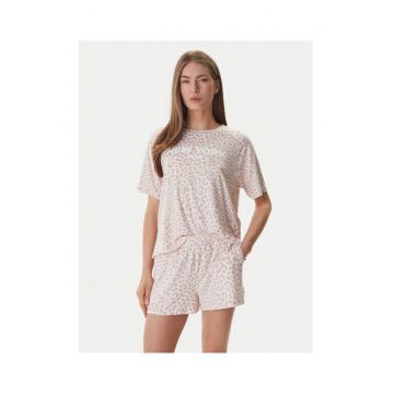 Pijamale dama -  poliester - roz