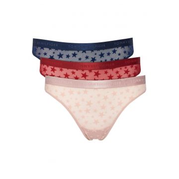 Set chiloti tanga femei  roz - rosu - bleumarin - lenjerie intima