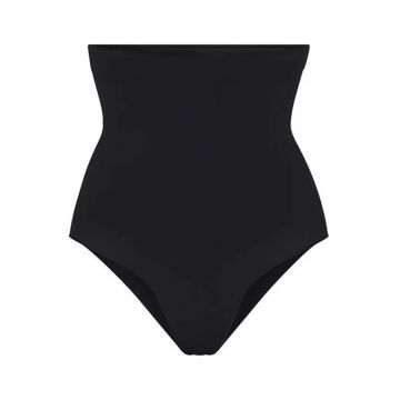 Slip modelator  fara bretele - talie inalta - negru - nylon/elastan
