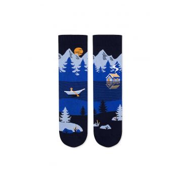 Sosete bumbac Arty Socks Peisaj Montan Albastru