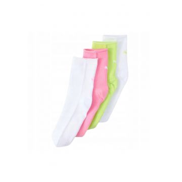 Sosete Dama -  952000 01 - Marime 35-38 - Multicolor - Amestec Moale Si Confortabil De Materiale Premium - Constructie Respirabila Cu Ventilatie Eficienta - Croi Ajustat Pentru Confort Zilnic - Lungime Clasica Crew - 4 Perechi