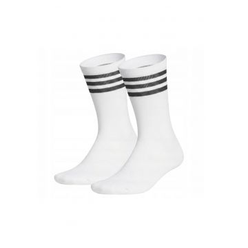 Sosete -  Hs5545 - Marime: 40-42 - Croi Clasic Crew (Pana La Gambe) - Utilizare Universala – Pentru Zi Cu Zi Si Activitati - Constructie Usoara Si Confortabila - Elastic Pentru Mentinerea Sosetelor In Loc - Alb