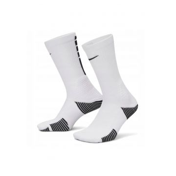 Sosete Sportive -  Elite 2.0 Crew Hm0285 100 - Marime 46-50 - Alb - Tehnologie Dri-Fit Pentru Uscare - Tehnologie Unicorn 3-D Spacer Knit Pentru Suport In Zone Critice - Respirabilitate Ridicata - Croi Tehnic Ajustat Stabil