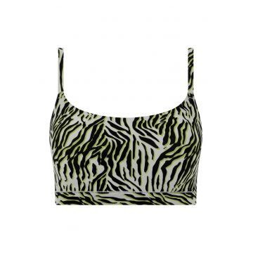 Bustiera cu animal print - Verde/Negru/Gri