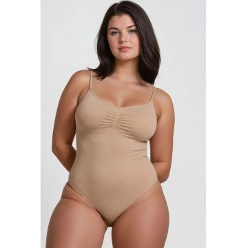 Lenjerie modelatoare -  body modelator premium - bretele ajustabile - natural