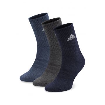 Set 3 perechi sosete inalte  albastru gri