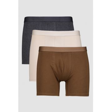 Set de 3 perechi de boxeri din amestec de bumbac