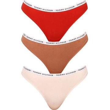 Set de 3 perechi de chiloti tanga dama -  Multicolor - L