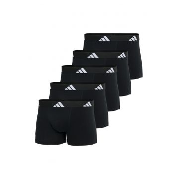 Set de boxeri cu banda logo in talie Active Flex - 5 perechi - Negru