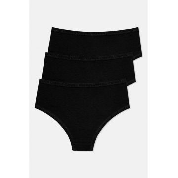Set de chiloti hipster - 3 perechi - Negru