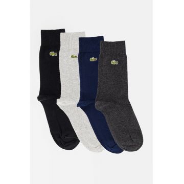 Set de sosete lungi unisex - 4 perechi - Negru/Gri