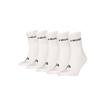 Set de sosete lungi unisex - 5 perechi - Alb