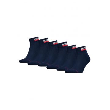Set de sosete scurte unisex - 6 perechi - Albastru