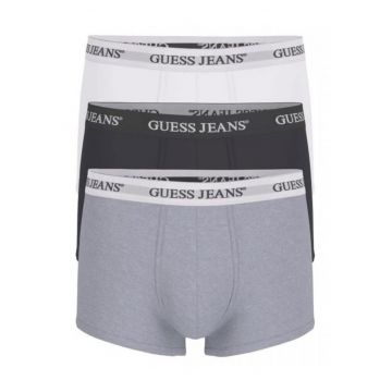 Set lenjerie intima  3 bucati - bumbac elastic - negru-alb-gri -
