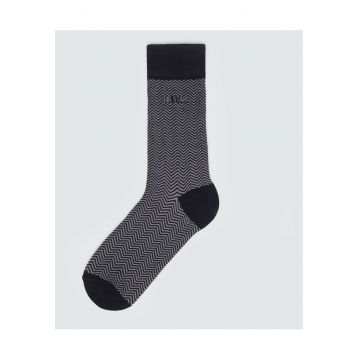 Sosete lungi cu model geometric Henri