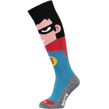 Sosete ski/snowboard pentru copii  Super Hero Kids - Rosu