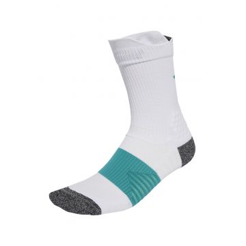 Sosete unisex cu logo pe partea din spate - pentru alergare - Alb/Verde/Gri