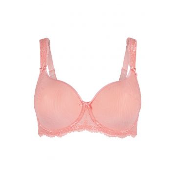 Sutien cu burete si insertii de dantela Daily - Roz