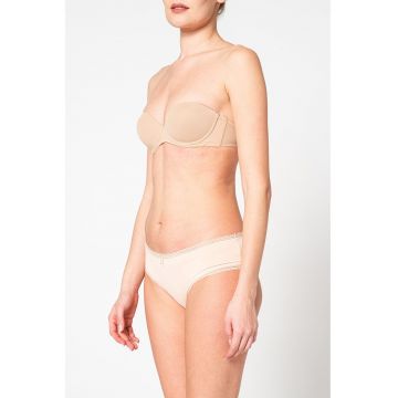 Sutien push-up cu bretele detasabile - Maro nisip