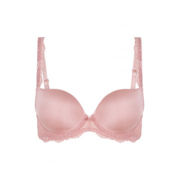 Sutien push-up cu insertie de dantela Daily - Roz
