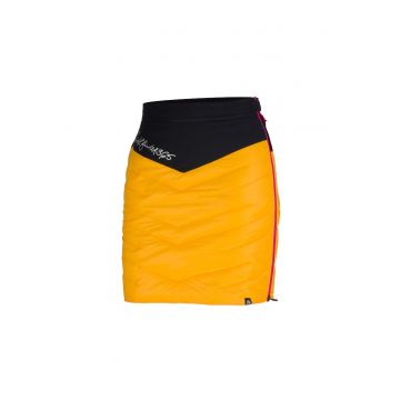 Women's insulating ski-touring skirt Primaloft® PODKOVA - Negru/Galben