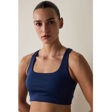 Bustiera cu decolteu racerback - Bleumarin