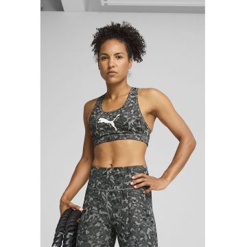 Bustiera cu spate decupat pentru fitness - Alb/Gri