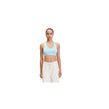Bustiera sport dama -  bumbac si modal - albastru - elastan -