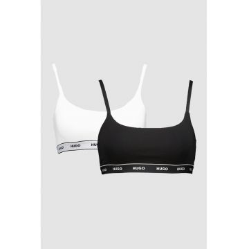 Set de bustiere cu bretele ajustabile - 2 piese - Alb/Negru