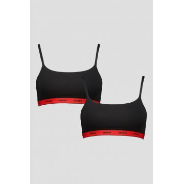 Set de bustiere cu bretele ajustabile - 2 piese - Rosu/Negru