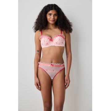 Sutien cu acoperire completa - Coral/Roz pastel
