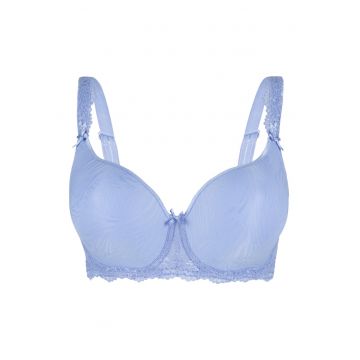 Sutien cu burete si insertii de dantela Daily - Albastru deschis
