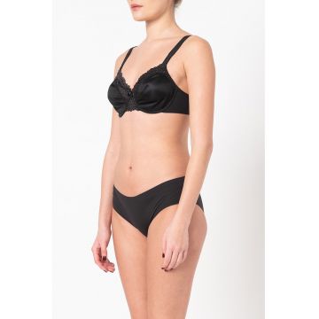 Sutien cu insertii din dantela Ladyform - Negru