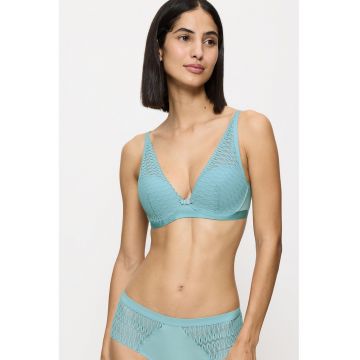 Sutien cu strat exterior de dantela - Albastru deschis