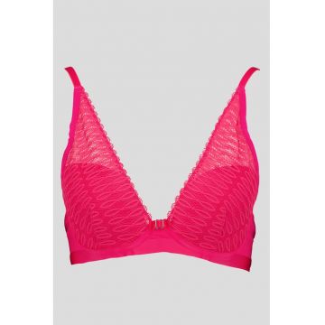 Sutien cu strat exterior de dantela - Fucsia