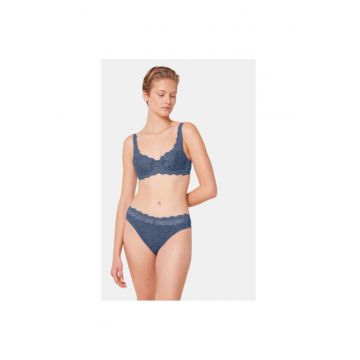 Sutien dama -  303574161 - Poliamida/Bumbac - Albastru - Albastru