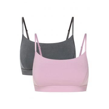 Sutien dama tip top League  set de 2 perechi Gri - albastru