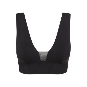 Sutien dama triunghi Negru Blank - Negru