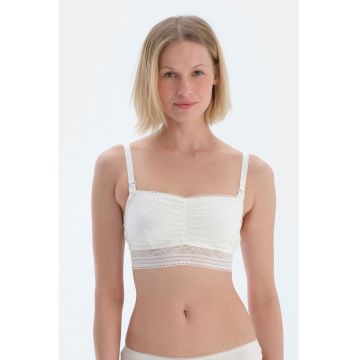 Sutien de dantela - adecvat pentru alaptare - Alb