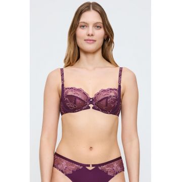 Sutien din dantela si amestec de lyocell - Violet